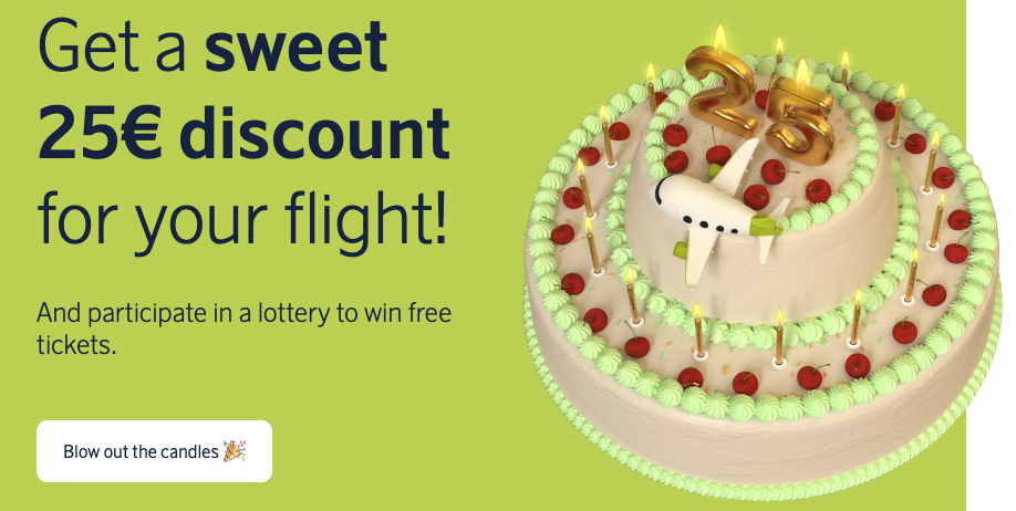 Airbaltic, a raffle to celebrate 25th birthday