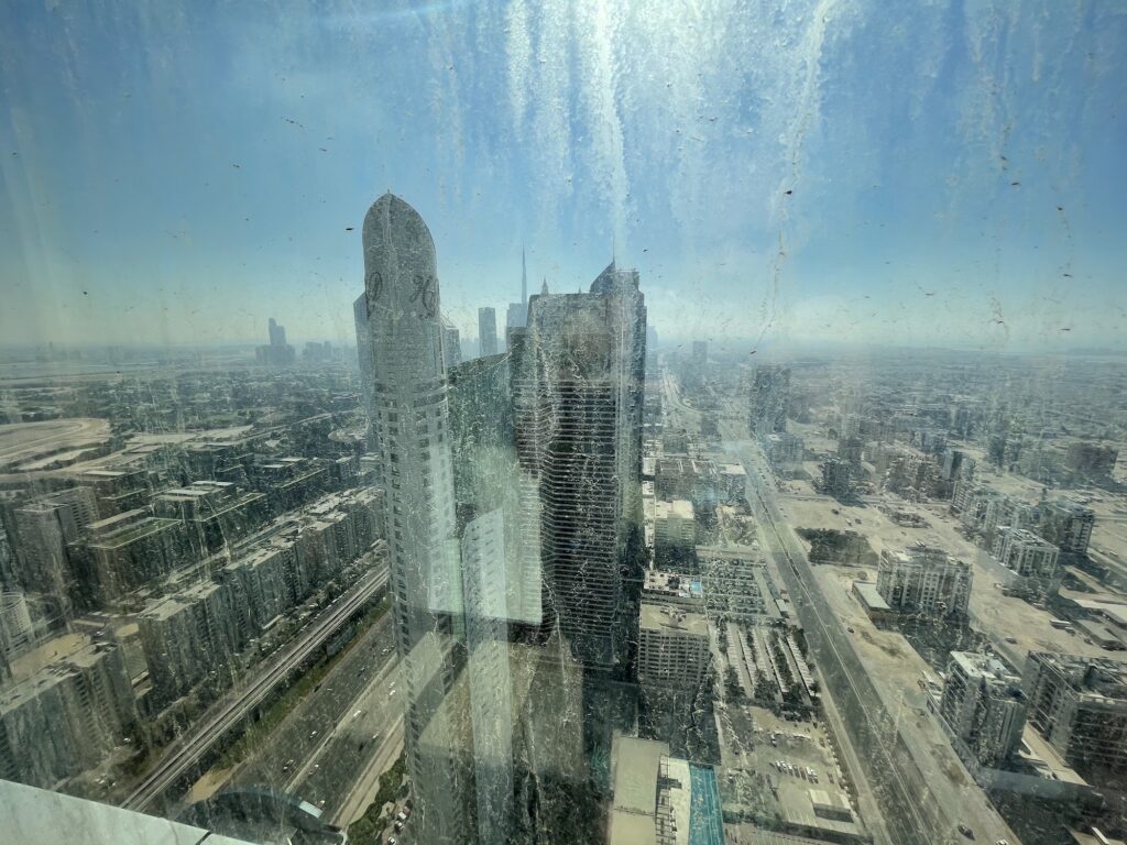 The view from the 46th floor, yes true the glass on this side was dirty
