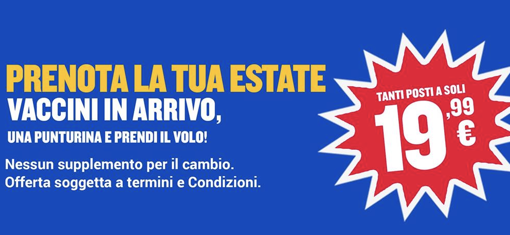 "Book your summer, vaccines on the way": Ryanair deals for €19.99