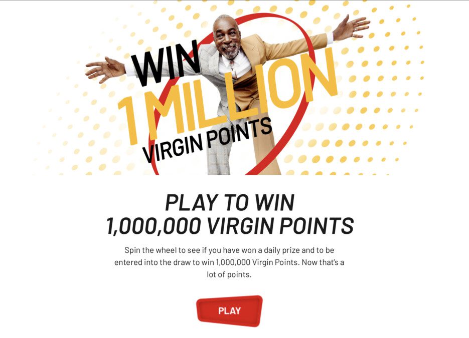 La ruota della fortuna può regalarti 1 milione di punti Virgin Red