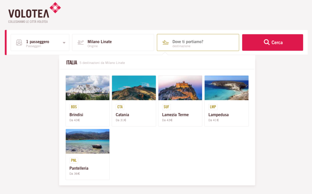 Volotea - Rotte estate 2021
