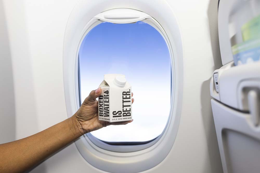 Embracing the environment: cardboard water from Alaska Airlines