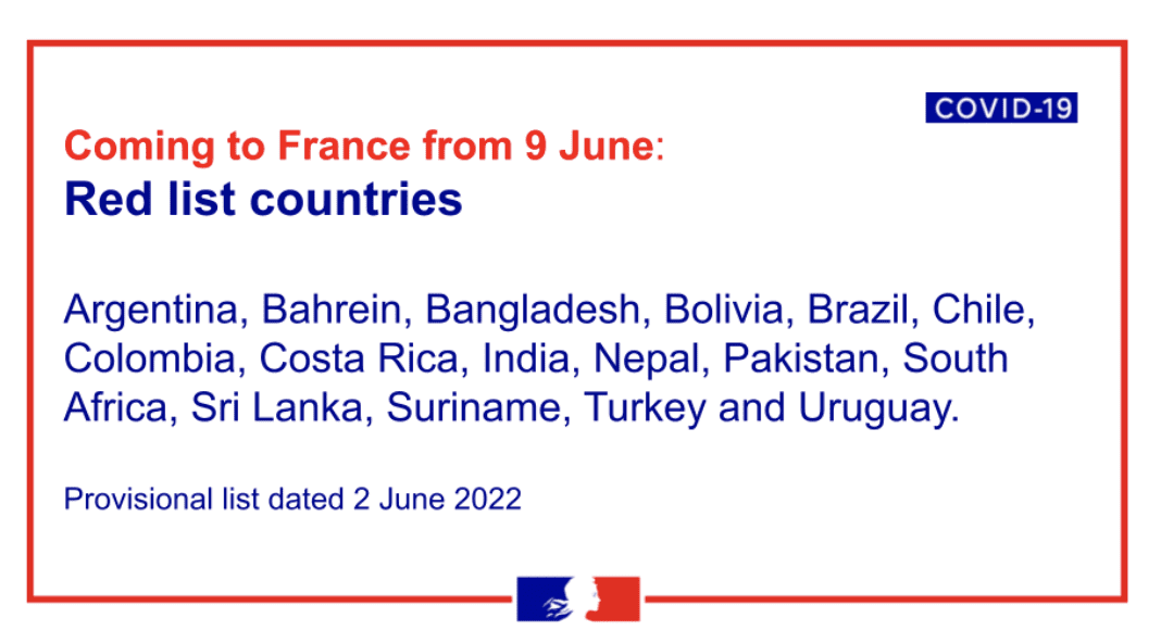 Vacanze in Francia - Lista rossa