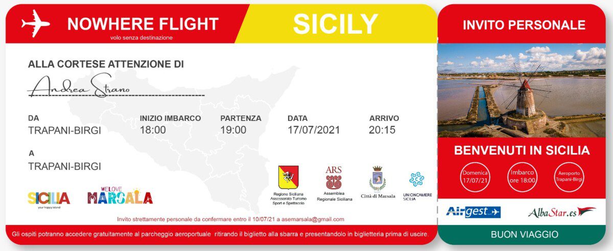 From Trapani takes off a special flight with destination Trapani