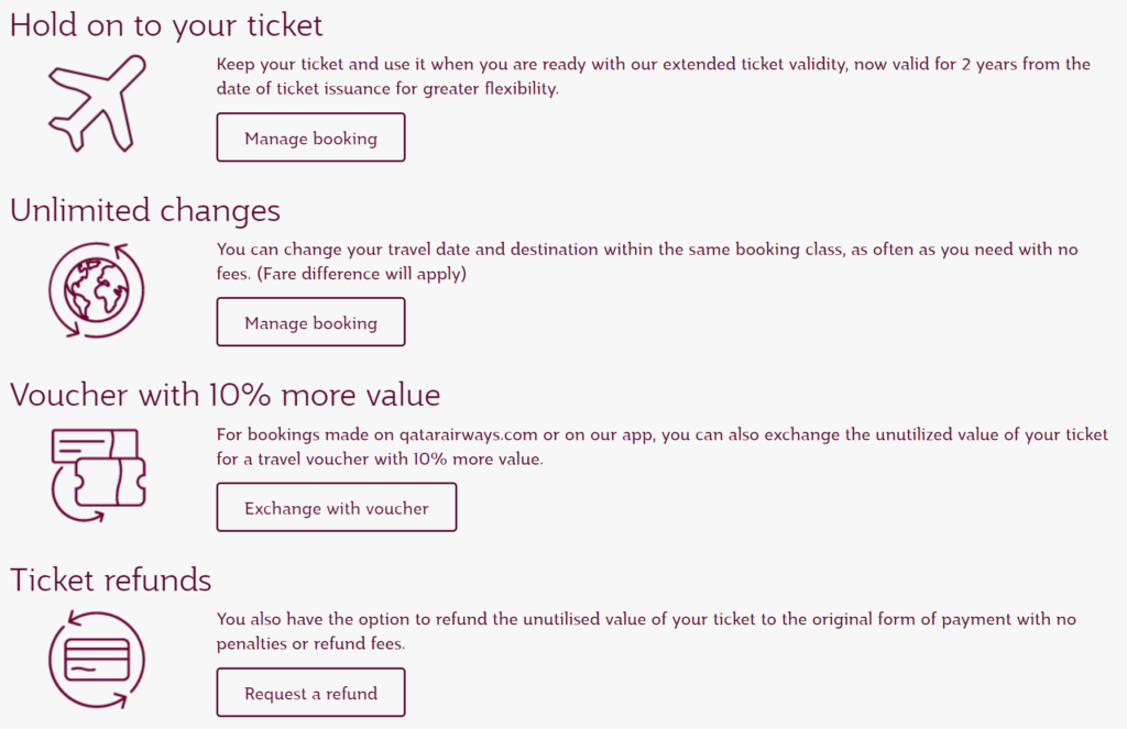 Qatar Airways Flexibility Policy