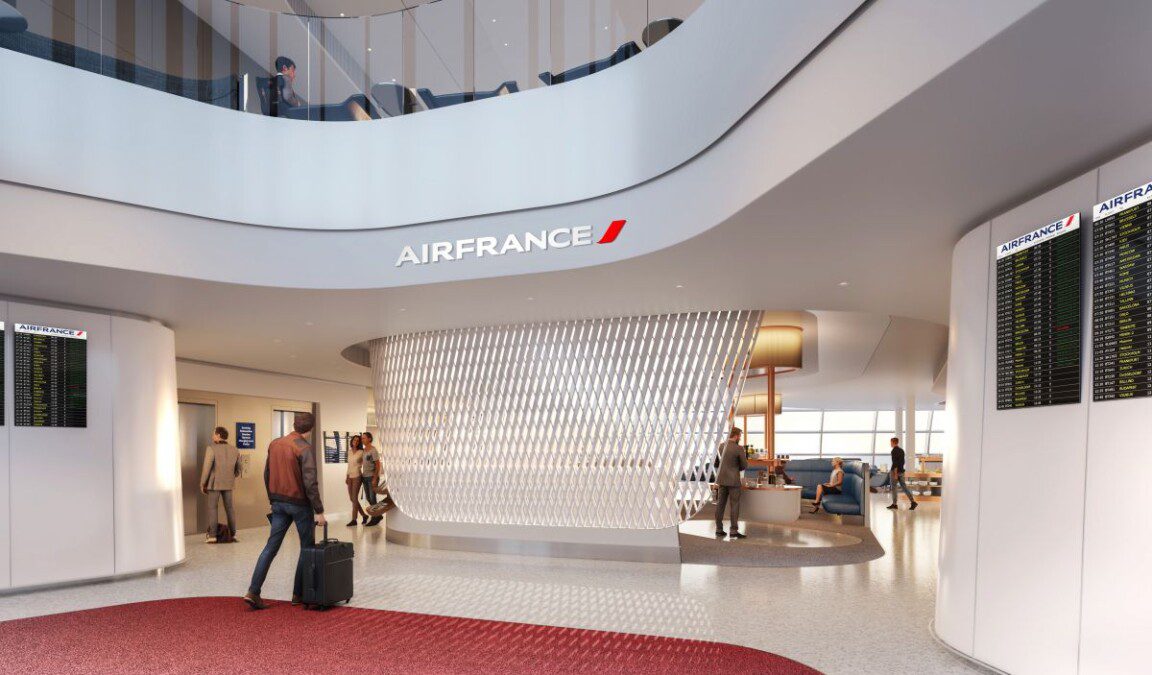 Here's the brand new (and beautiful) Air France lounge in Paris for EU flights