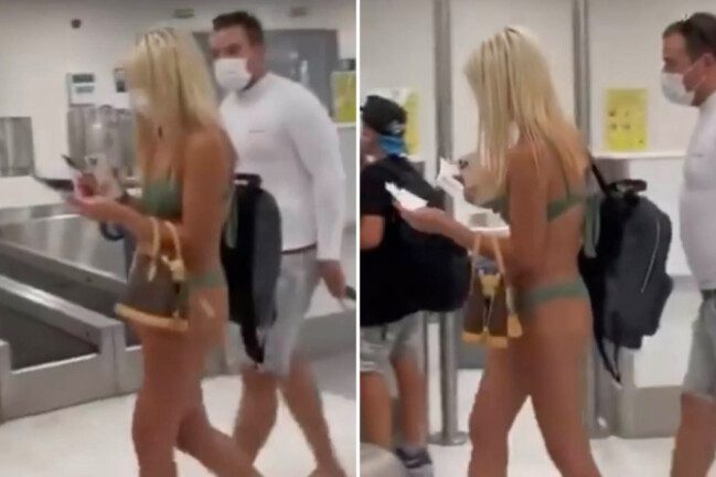 The passenger who wore only a bikini in flight: when the heat is too much! [Video]