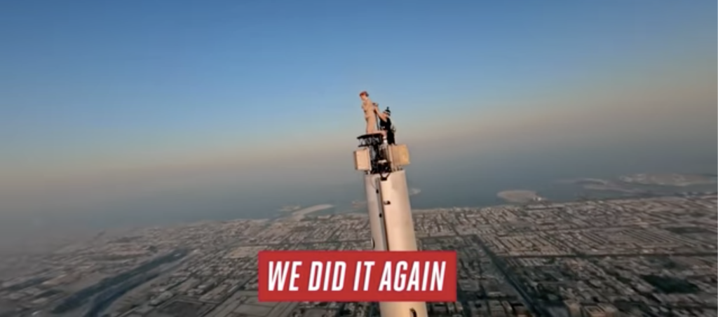 stunt emirates expo burj khalifa 2