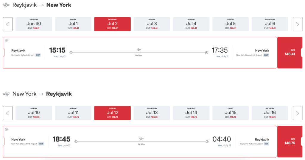 Keflavik new york play airlines
