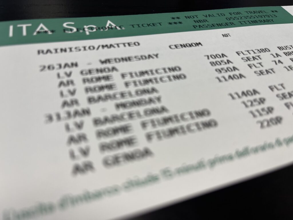 ITA Airways' Volare loyalty program, how to read your ticket to calculate how many points you accumulate
