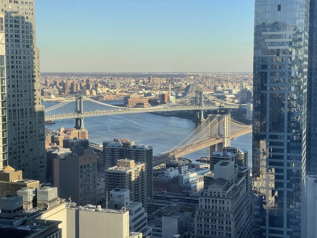 Manhattan and Brooklyn bridge