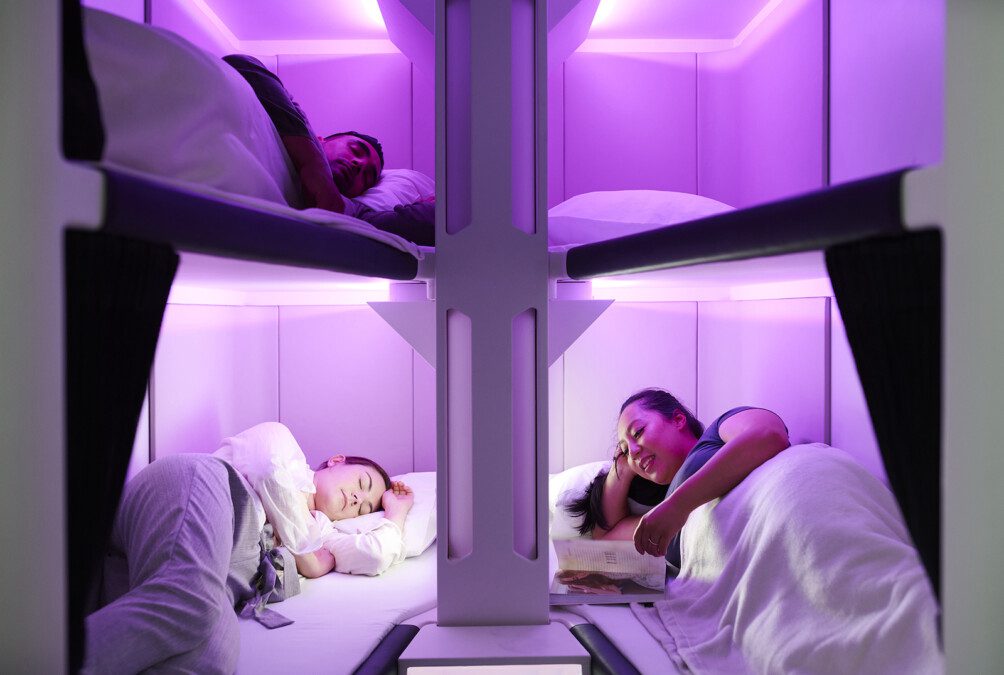 Skynest, svelati i prezzi per dormire nelle cuccette di Air New Zealand