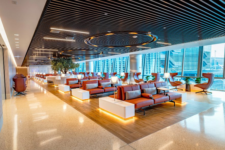 Qatar Airways, here are lounges for OneWorld elite passengers