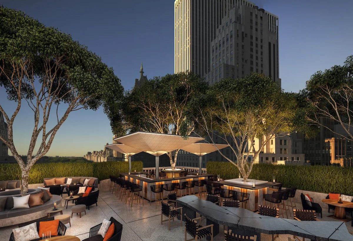 Aman Hotel New York garden terrace