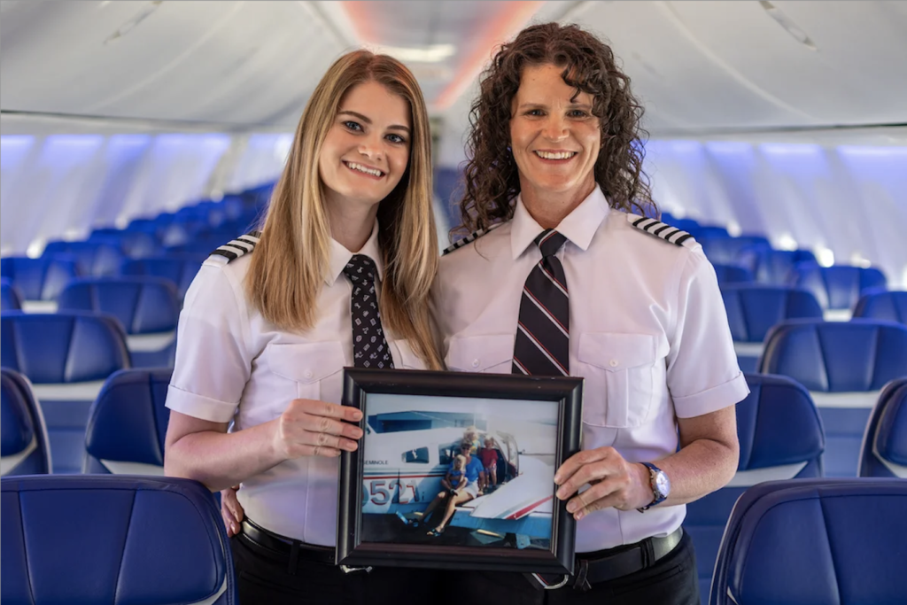 madre e figlia piloti di southwest