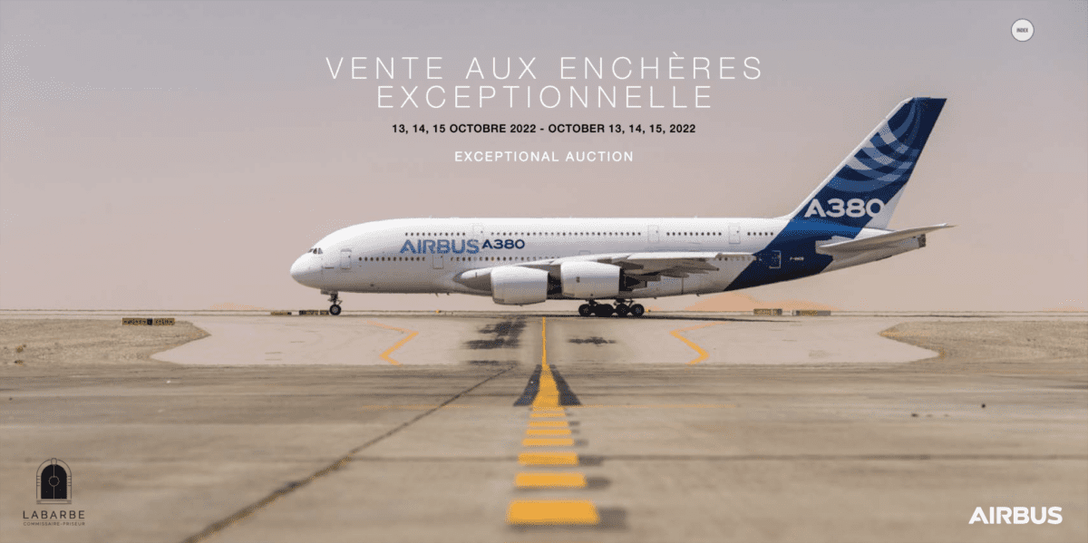 All’asta alcuni “pezzi” del primo A380 di Emirates, alcuni sono pazzeschi!