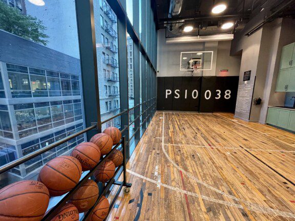 basketball court in the hotel