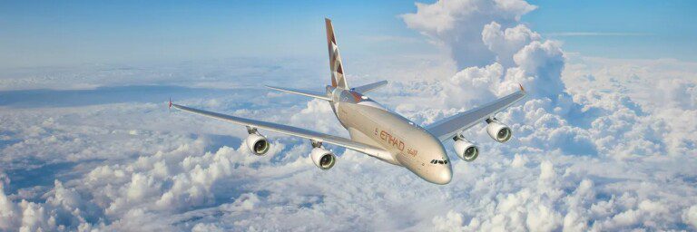 Etihad's A380 takes off: flurry of double-deckers over London Heathrow