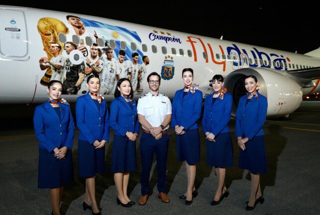 Flydubai celebrates world champion Argentina with special livery