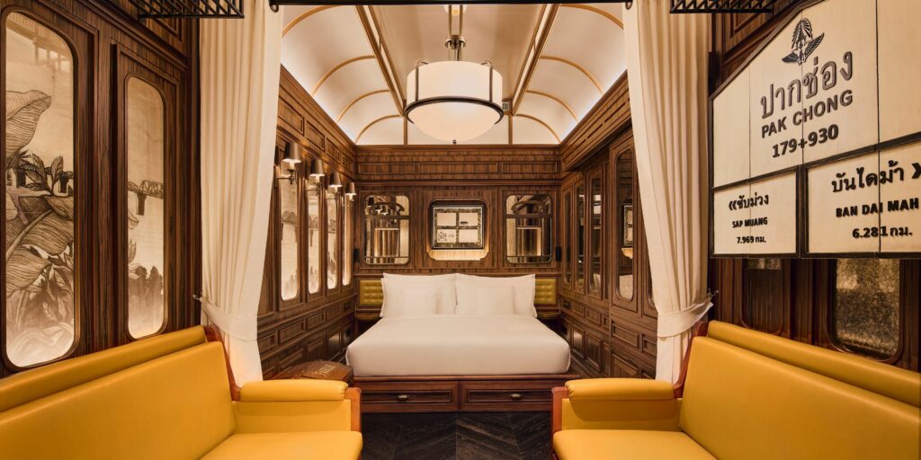 Nice places to sleep: luxury train carriage with private pool?