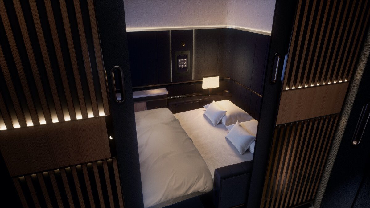 Lufthansa's cabin revolution begins: double bed in first class and double suite in business class