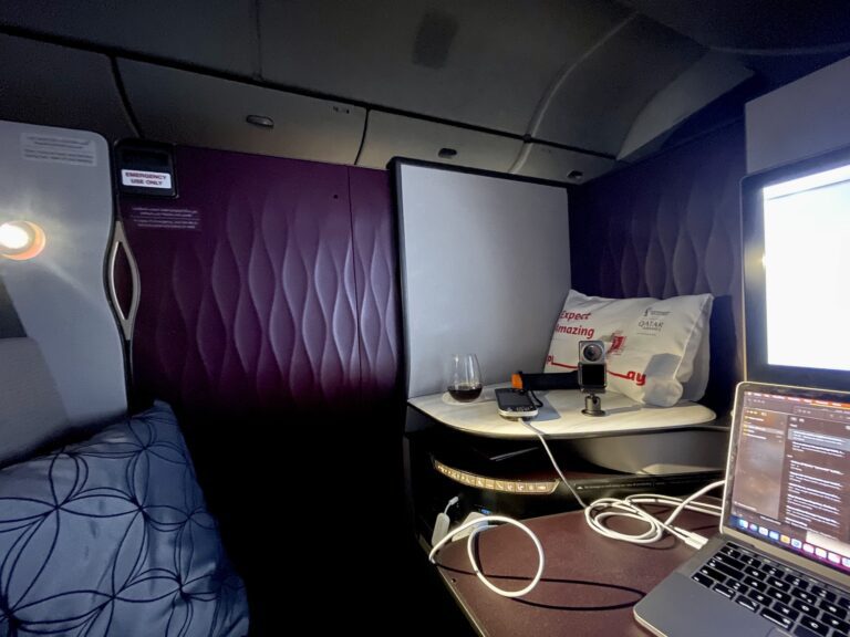 New business class fashion includes door, too bad ITA chose not to install it