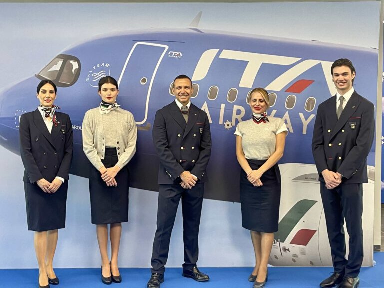 Ita Airways, the conservative. Crew etiquette is very Alitalia, not very start-up and not at all inclusive