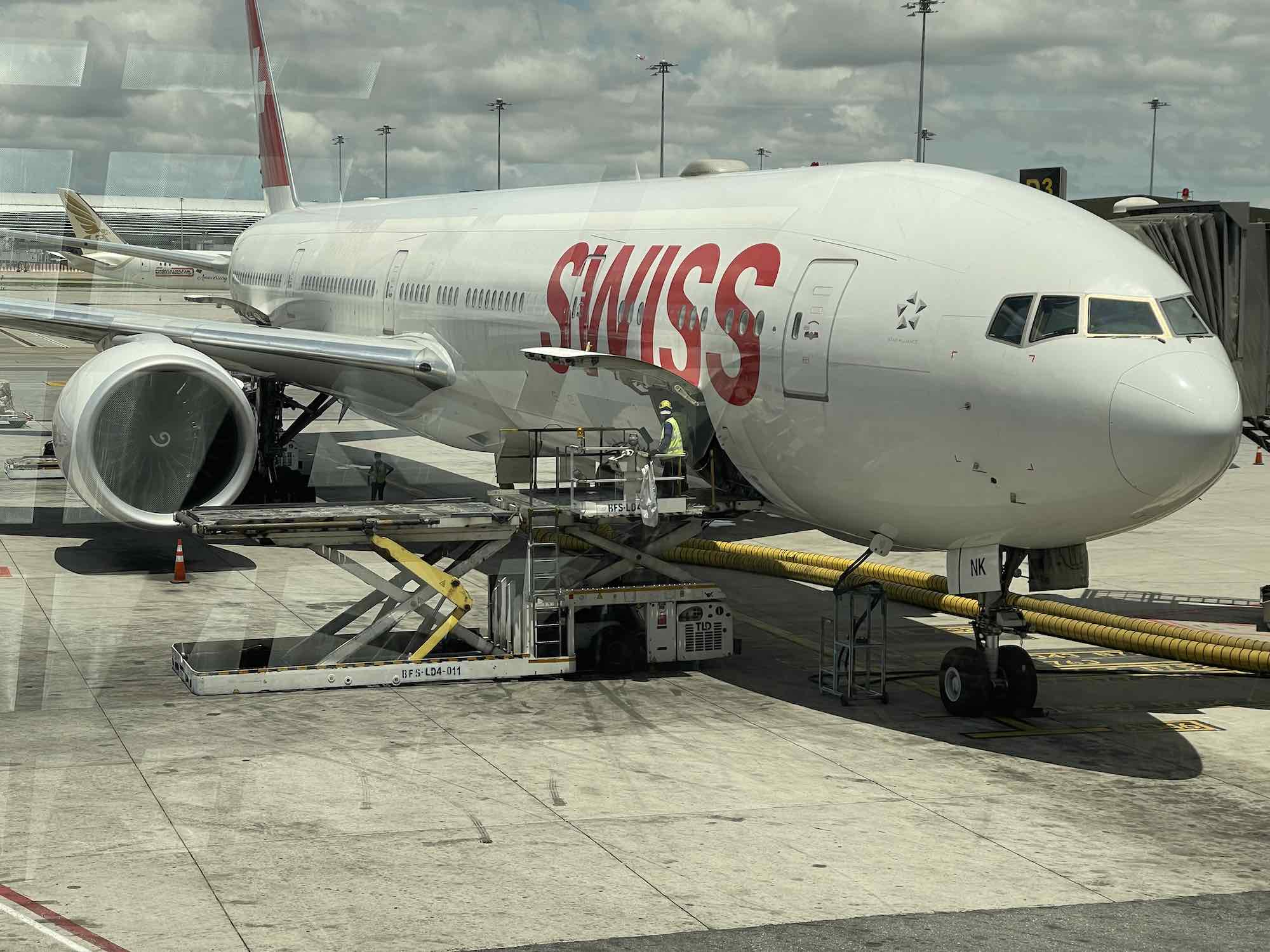 In premium economy with Swiss, review flight from Bangkok to Zurich on board 777/300