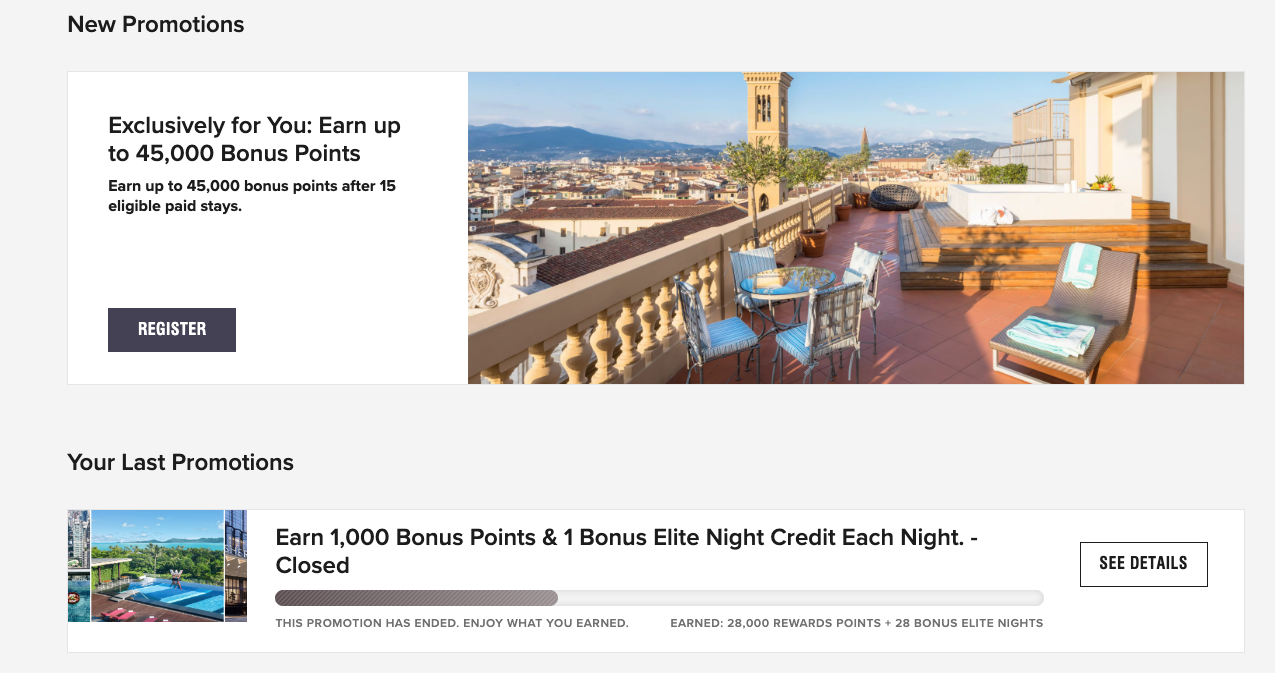 Marriott Bonvoy ad personam promotion: up to 45k bonus points
