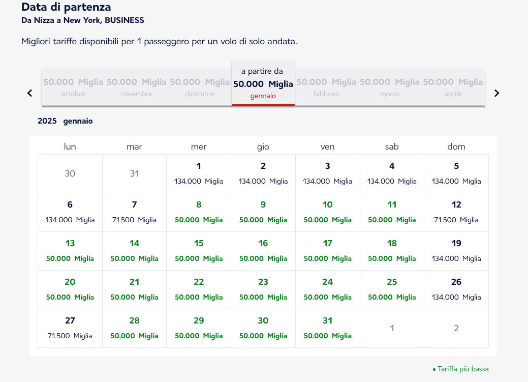 Air France, here's the barbat trick to see the monthly schedule of award tickets
