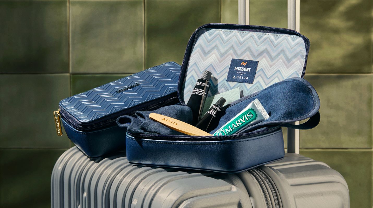 Il brand italiano Missoni firma i nuovi amenity kit della Delta One